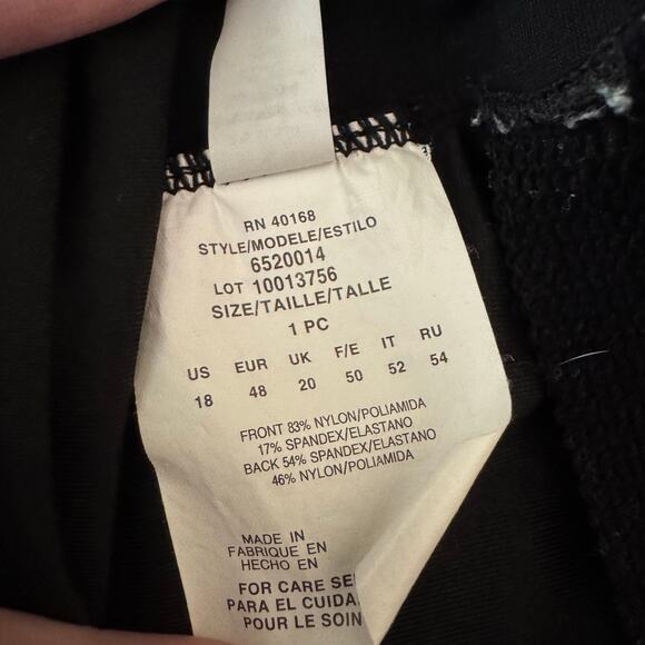 Trimshaper One-Piece Chevron Floral Blue Swimsuit Women's 18 Boho Beach Vacation - Picture 6 of 7